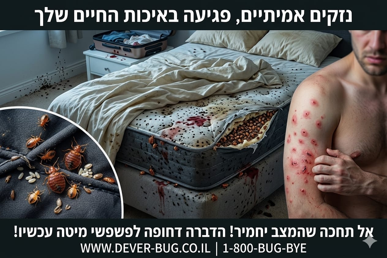 עקיצות פשפש מיטה וסימני הדבקה חמורים – ממצאים מהשטח